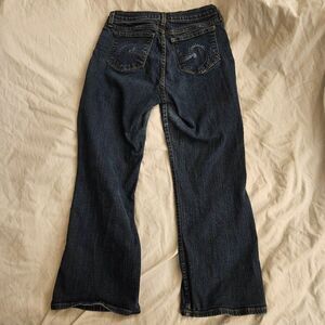 NYDJ Jeans Womens 14 Petite 14P 14S P Blue Rhinestone Bling Pockets USA